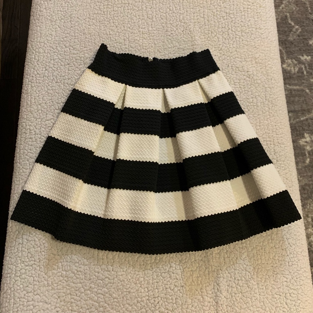 Black and White striped skirt